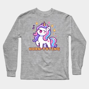 Singing unicorn Long Sleeve T-Shirt